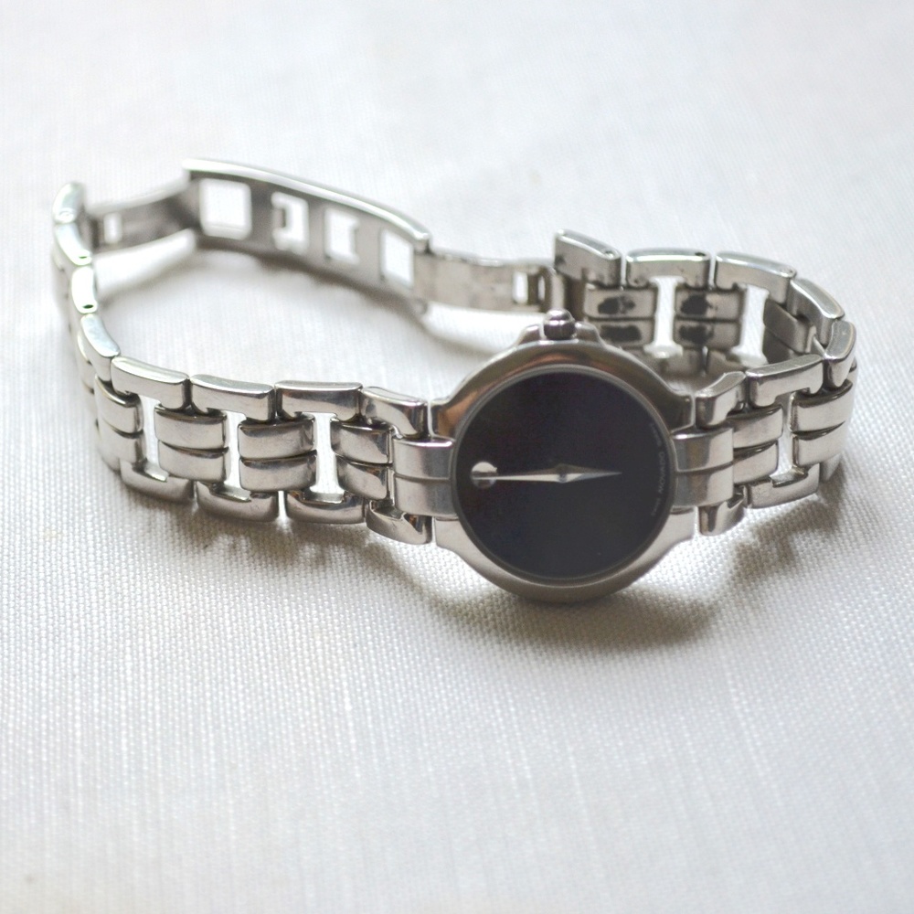 Movado Museum Silver Open Link Bracelet Watch